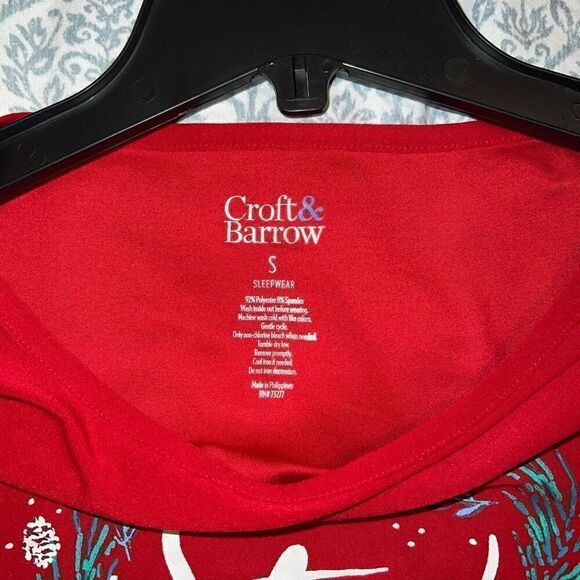 Stay cozy long sleeved shirt pj croft & barrow size S - Picture 3 of 4